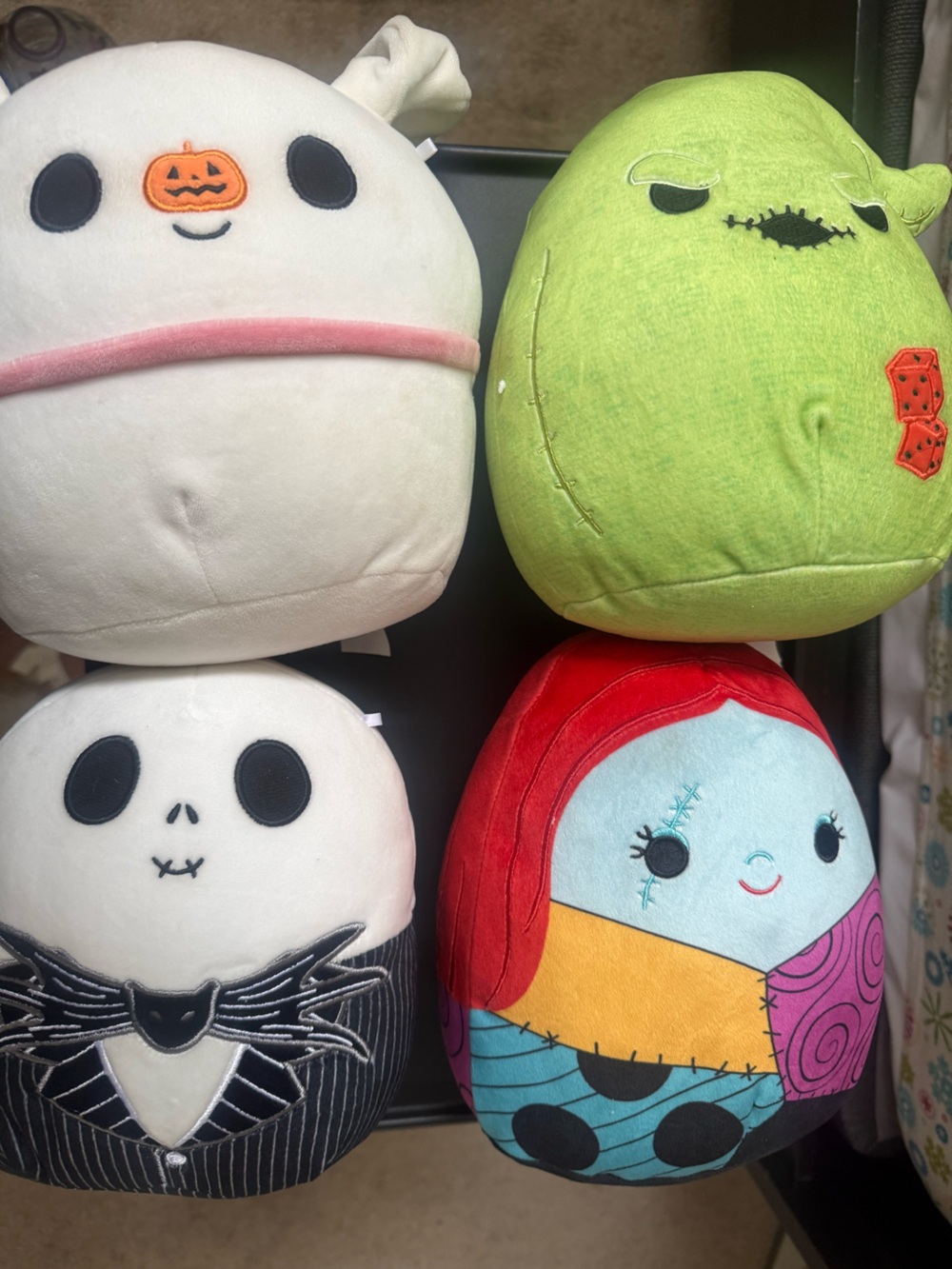 Squishmallows Nightmare Before Christmas Plush Set - Jack, Sally, Oogie, Zero